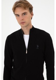 Resim U.S. Polo Assn. Erkek Slim Fit Siyah Triko Hırka 50313684-VR046 