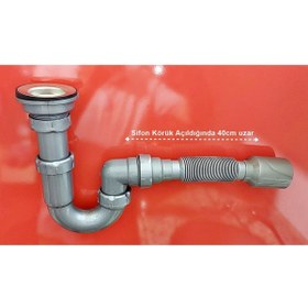 Resim yapıtaşı Yt28 Gri Esli Körüklü Lavabo Gider Sifonu-yüksek Kalite 