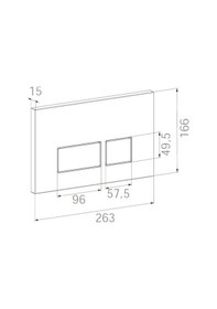 Resim Turkuaz Ova Gömme Rezervuar 3'lü Set Kumanda Paneli+Stop Valf Krom 