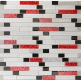 Resim Tezgah Arası 4mm Kristal Cam Mozaik ( 1 Kutu = 1 m2 Fiyatıdır ) 