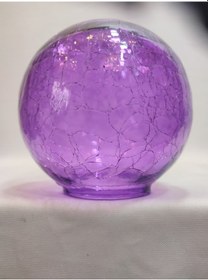 Resim Glob Avize Camı.mor,çatlatılmış, Çap:15cm-yuva:7.cm E.27 Mor 
