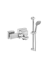 Resim Eca Tiera Banyo Bataryası + Eca Logica Sürgülü Duş Seti Üst Takımı Krom 