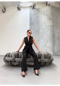 Resim Moderie Butik Cura Yelek Pantolon I Ki Li Takim Siyah 