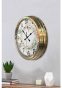 Resim Altın Gold Rengi Metal Çerçeveli Salon Ofis Duvar Saati 40 Cm (531950844) 