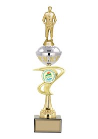 Resim Odak Kupa - Figürlü Kupalar - Judo / Karate Figürlü Kupalar Fg-065 B - 47 Cm Altın - Beyaz 