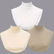 Resim 1/3 adet Kadın Modası Yarı Yüksek Yaka Şal, Hafif Nefes Alabilen Polyester Kare Havlu ile Ayarlanabilir Askı, Sade Kıyafetler için Çok Yönlü Tüm Mevsim Rahat Aksesuar, Şık Yaka | Hafif Şal 