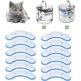Resim 12 adet Otomatik Kedi Su Dağıtıcısı Filtre Kartuşları - Yüksek Verimlilikli, Şarj Edilmemiş Keten Malzeme ile Ev Petleri için Su Besleme ve Sulama Malzemeleri (Pet Su Besleyici Dahil Değil, Pil Yok) 