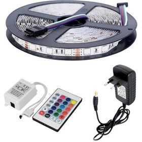 Resim Şerit Led Rgb 5 Metre 5050 Smd Double Pcb 300 Ledli Tak Çalıştır (229341422) 