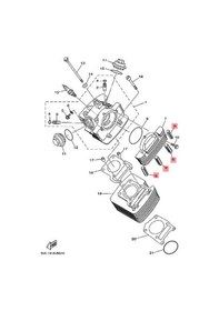 Resim Yamaha YBR125 Or. Silindir Vibrasyon Lastiği 4 Adet 5VLE1161 