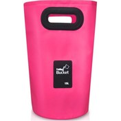 Resim Outdoor Taşınabilir Katlanır Lavabo PVC Katlanabilir Kova Vişne Çürüğü 
