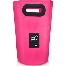 Resim Outdoor Taşınabilir Katlanır Lavabo PVC Katlanabilir Kova Vişne Çürüğü 