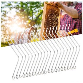 Resim Reedark 20 Adet Paslanmaz Çelik Arı Kovan Bağlayıcı, Ahşap Kovanları Sabitleme Aracı, Taşıma Ve Güçlendirme İçin Arıcılık Gereci 