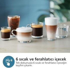 Resim Philips Serisi 3300 Tam Otomatik Espresso Makinesi LatteGo Süt Sistemi ile, 6 Kahve Çeşidi, SilentBrew Teknolojisi, AquaClean Filtre - Beyaz & Parlak Siyah (EP3343/50) 