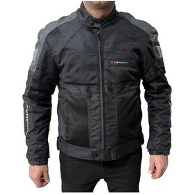 Resim Venom Motosiklet Montu Erkek Black-grey Dynamic V2 Mont 4 Mevsim Motorcu Montu 