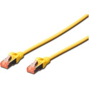 Resim Beek Bc-S6020Y 2 Mt Cat6 Awg26 S/Ftp Lsoh Sarı Patch Cord Kablo 