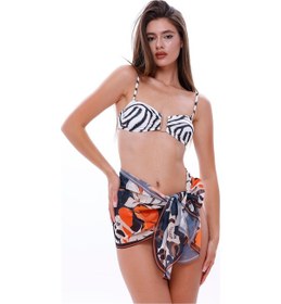 Resim Tarzını Seç Kısa Pareo - Jungle Model 150x50 Cm Çok Renkli 
