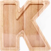 Resim Xindoker Ahşap Ve Akrilik İçerikli Harf Şeklinde Tasarım Sandık - 26 Farklı Harf Seçeneği Ve İsim Sticker'ları Dahil 