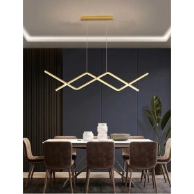 Resim Teknotrust Victoria Modern Tasarım Yatak Odası - Salon - Mutfak Yemek Masası Eskitme Renk Beyaz LED 2 Li Avize 