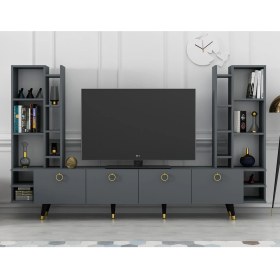 Resim Dekormia Roma Gold Tv Ünitesi 223 cm 