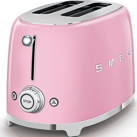 Resim TSF01PKEU Retro Pembe 2X2 Slot Ekmek Kızartma Makinesi smeg