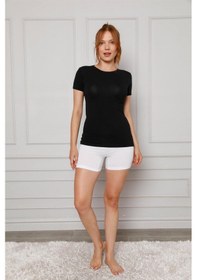 Resim Akbeniz Kadın Penye Boxer 5871 Beyaz 