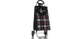 Resim Miras Ekose Pazar Arabası - Büyük Çantalı Ses Çıkarmayan Tekerlekli Pazar Arabası 