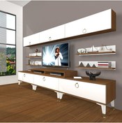 Resim Decoraktiv Ekoflex 8y Mdf Gold Tv Ünitesi Tv Sehpası - Ceviz - Beyaz 