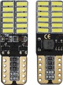 Resim Niken W5w T10 Dipsiz Beyaz Led Ampul Canbus 12v 24 Led 2 Adet 