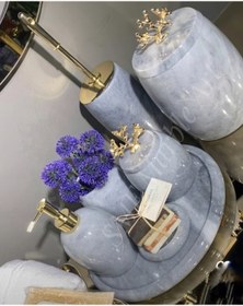 Resim Sümeyra Marble Art Dekoratif Gri Mermer Banyo Seti Takımı Gold Detaylı 7 Li Tasarım Set 