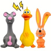 Resim 1/3 adet Pet Köpek Oyuncağı Bigbill Ördek Sıkılabilir Sesli Oyuncak Kauçuk Fare, Yavru Eğitim Tavşan/Fare/Ördek Tasarımlı Diş Kaşıyıcı Oyuncak, Sağlam Squeaky Köpek Diş Kaşıyıcı Oyuncak, Tüm Köpekler İçin Uygun İç/Dış Mekan Evcil Hayvan Egzersiz Oyuncakları 