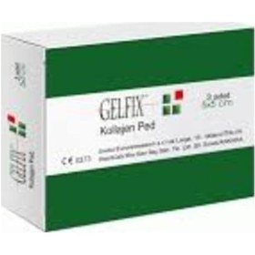Resim Gelfix Kolajen Yara Bakım Pedi 5X5 Cm Kutuda 3 Adet Bulunmaktad 