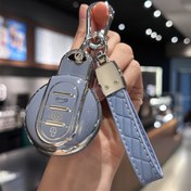 Resim Car Key FOB Kapak Anahtarlık Lanyard BMW için MINI için COOPER S ONE JCW F54 F55 F56 F57 F60 CLUBMAN COUNTRYMAN 