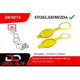 Resim DEKAR SILECEK SU DEPO KAPAGI OPEL ASTRA H CORSA D ZAFIRA B 