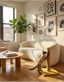 Resim BRT Pet Kedi Tırmalama Tahtası - 42 Cm - Sarı 