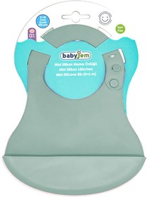 Resim Babyjem Mini Silikon Önlük - Yeşil - Mint / Standart 