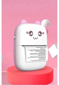 Resim Mini Fotoğraf Yazıcı Kablosuz Etiket Yazıcı Baskı Makinesi Ios Android Uyumlu Termal Printer Pembe 