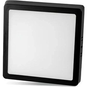 Resim Modern Tavana Sıfır 24W Siyah Kasa Beyaz Işık Kare LED Avize Banyo Balkon Ofis Wc Aydınlatma 