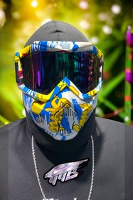 Resim yyk UV Korumalı Renkli Vizörlü Takıp Çıkarılan Maske Gözlük 