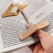 Resim 2 Adet Ahşap Parmak Yer İşaretleri - Tek El Sayfa Çevirme Okuma Desteği, Ofis ve Kitap Aşıkları İçin İdeal, Dayanıklı Ahşap Malzeme 