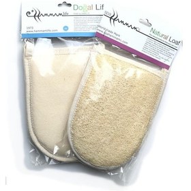 Resim Develi 1973 Doğal Kabak Lifli Eldiven Tipli Vücut Banyo Kesesi Krem 