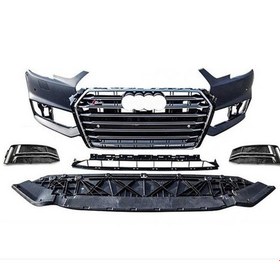 Resim Audi A4 İçin Uyumlu S4 Ön Tampon Panjur Seti 2016-2019 