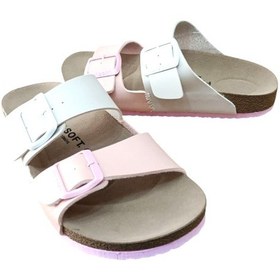 Resim Fly Soft S902.060 Kadın İki Tokalı Comfort Terlik Bej / Pudra Siyah 