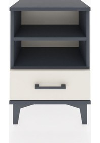 Resim Arges Komodin 2 Raflı Tek Çekmeceli 44x30x64 Antrasit-aytaşı Antrasit 