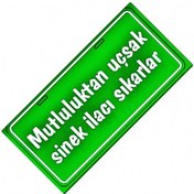 Resim Mutluluktan Uçsak Yazılı Sök-tak-pratik Vantuzlu Dekor Plaka 