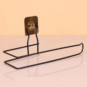 Resim Kendiliğinden Yapışkanlı Krom Paslanmaz Metal Havlu Kağıtlık Aparatı 