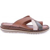 Resim Dgn 290-23y Kadin Çapraz Bantli Parmak Arasi Terlik 290-2132-R4273 Taba 