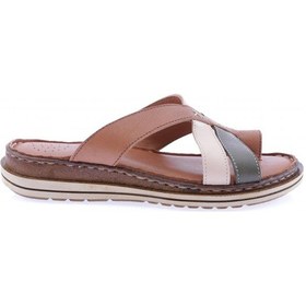 Resim Dgn 290-23y Kadin Çapraz Bantli Parmak Arasi Terlik 290-2132-R4273 Taba 