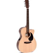 Resim Ditson 000C-10E Cutaway Elektro akustik Gitar (Natural) 