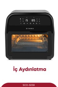 Resim Sinbo SCO-5059 15 lt Airfryer Fırın 