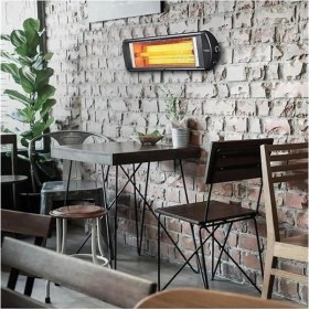 Resim Ex 23 Süper Ecoray 2300 Watt Duvar Tipi Infrared Isıtıcı Kolay Temizlenir Özellikte Siyah 